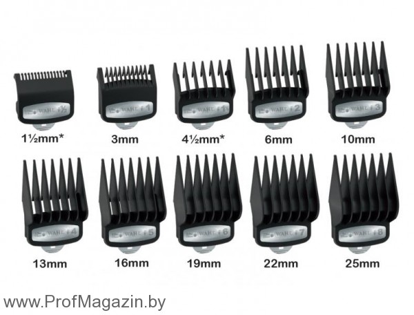 Набор насадок Premium к машинкам Wahl 10шт